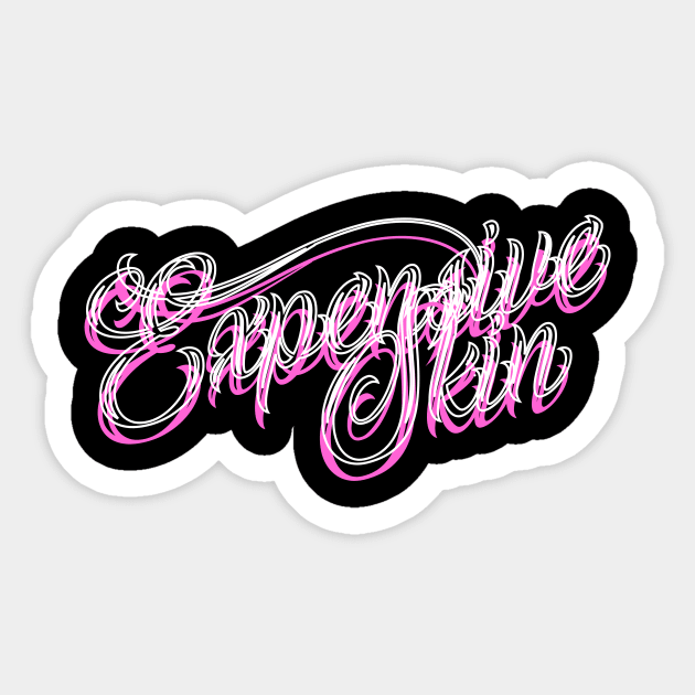 Expensive Skin Sticker by Electric Linda